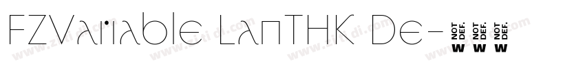 FZVariable LanTHK De字体转换